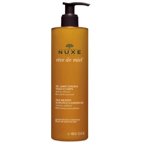 Nuxe Reve de Miel Face & Body Ultra Rich Soothing Gel Καθαρισμού Προσώπου, Σώματος με Μέλι & Ηλίανθο 400ml